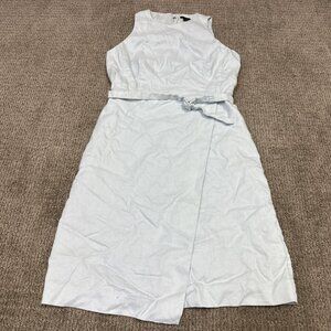 Ann Taylor Dress Green Belted Sleeveless Women’s Size 2 Petite